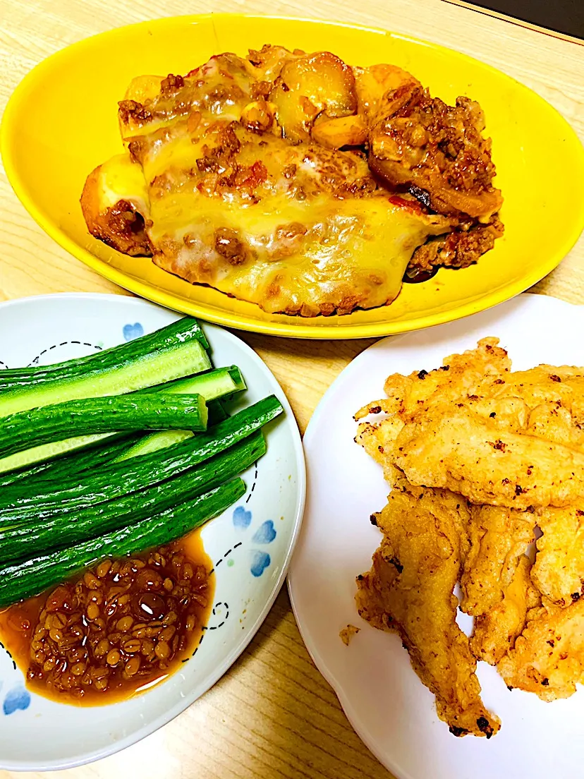 ポテトグラタン
もろきゅう
鳥竜田揚げ|たまきさん