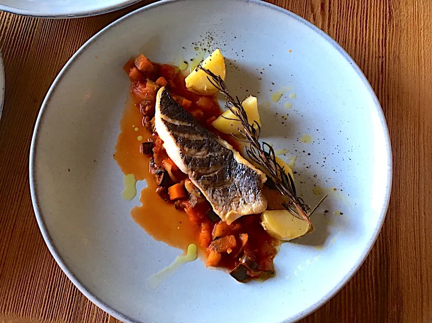 Grilled sea bass w/ ratatouille|tさん