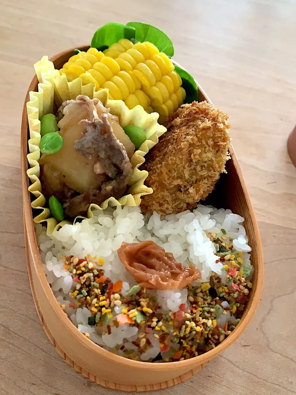 Snapdishの料理写真:コロッケ肉じゃが弁当|まちろさん