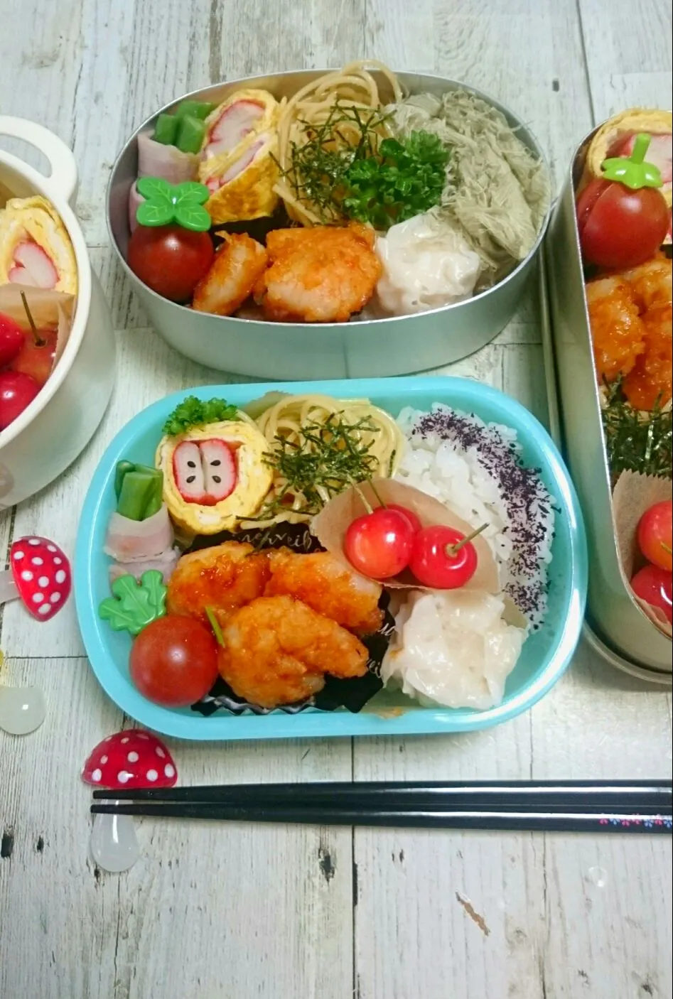 エビチリのお弁当
 #エビチリ
 #家族弁当|okamichanさん