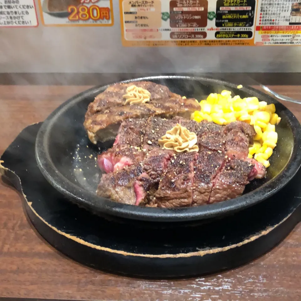 ワイルドステーキ 330g トッピングハンバーグ #いきなりステーキ|Hajime Sakaiさん