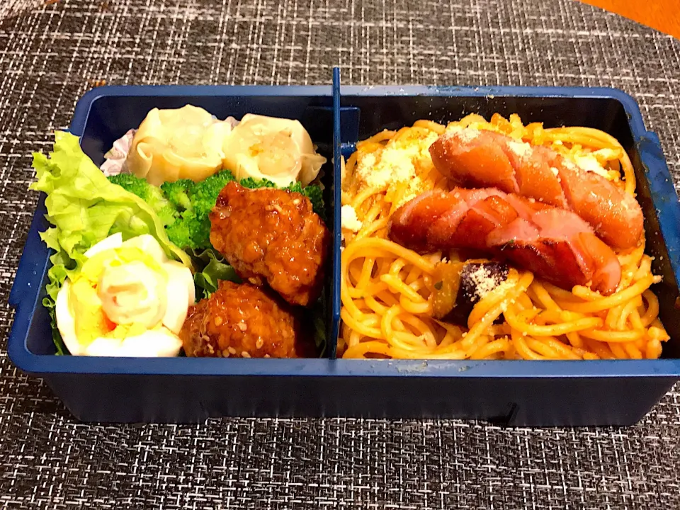 ナスミートパスタ弁当|とみぃさん