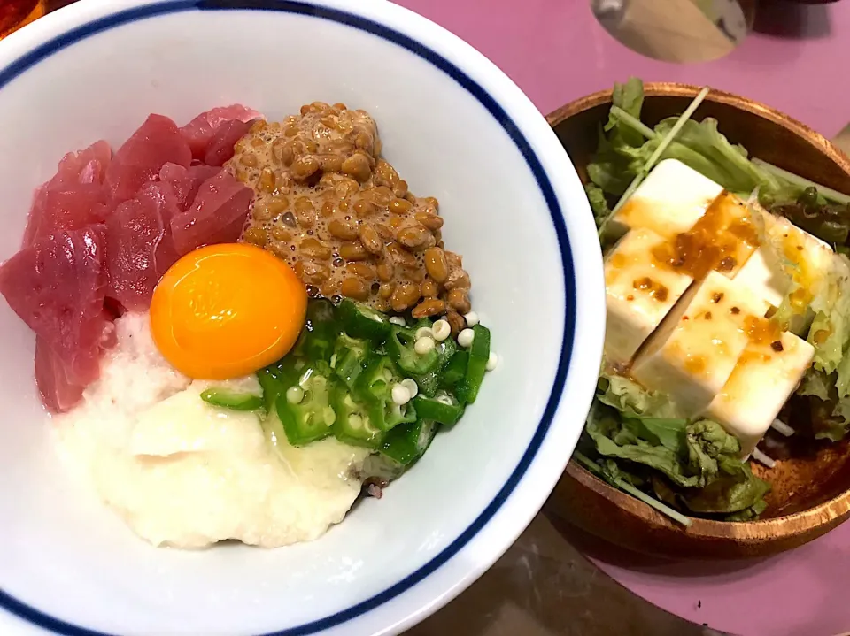 Snapdishの料理写真:ネバネバ丼|Mariettyさん