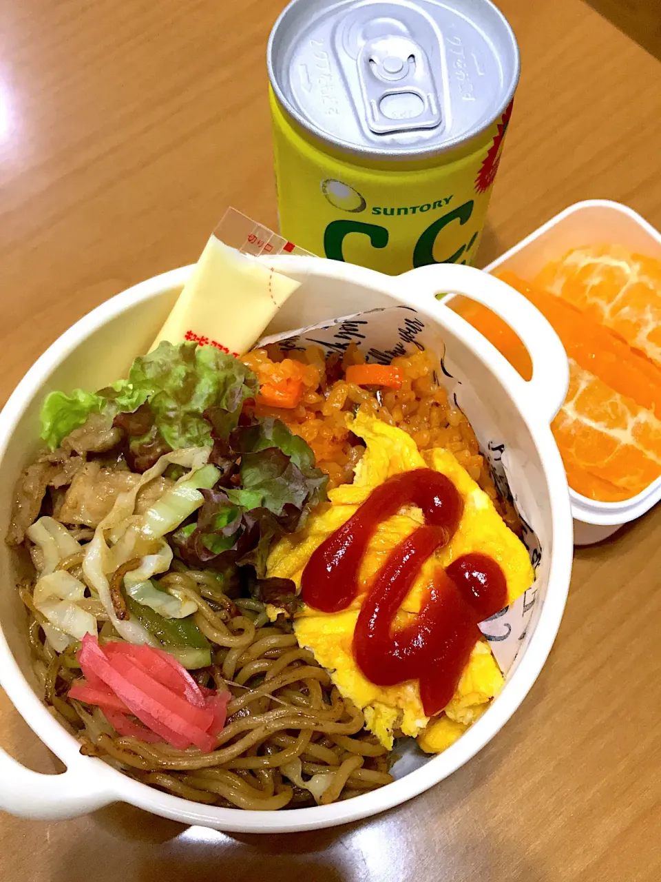 オムライス&焼きそば弁当|まっきんさん