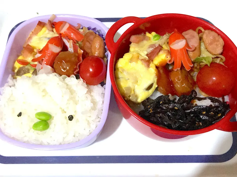 小学生と高校生のお弁当♪|こーやさん