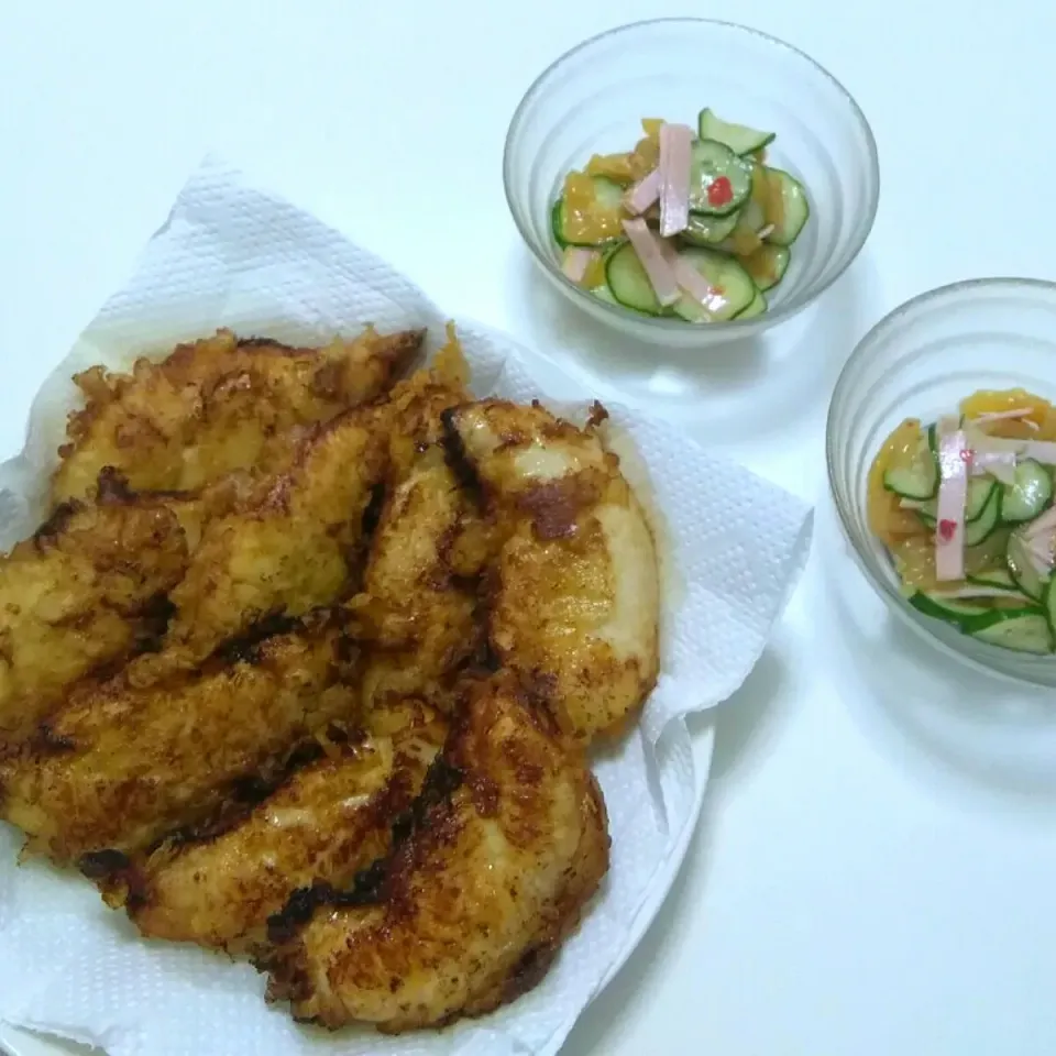 2019/06/28　昨日の晩ごはん💕ささみで丸亀製麺風かしわ天|ちいたんさん