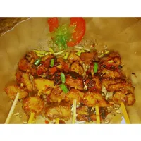 chicken satay with flower of papayas.
#indonesianfood|INDONESIAN Foodさん