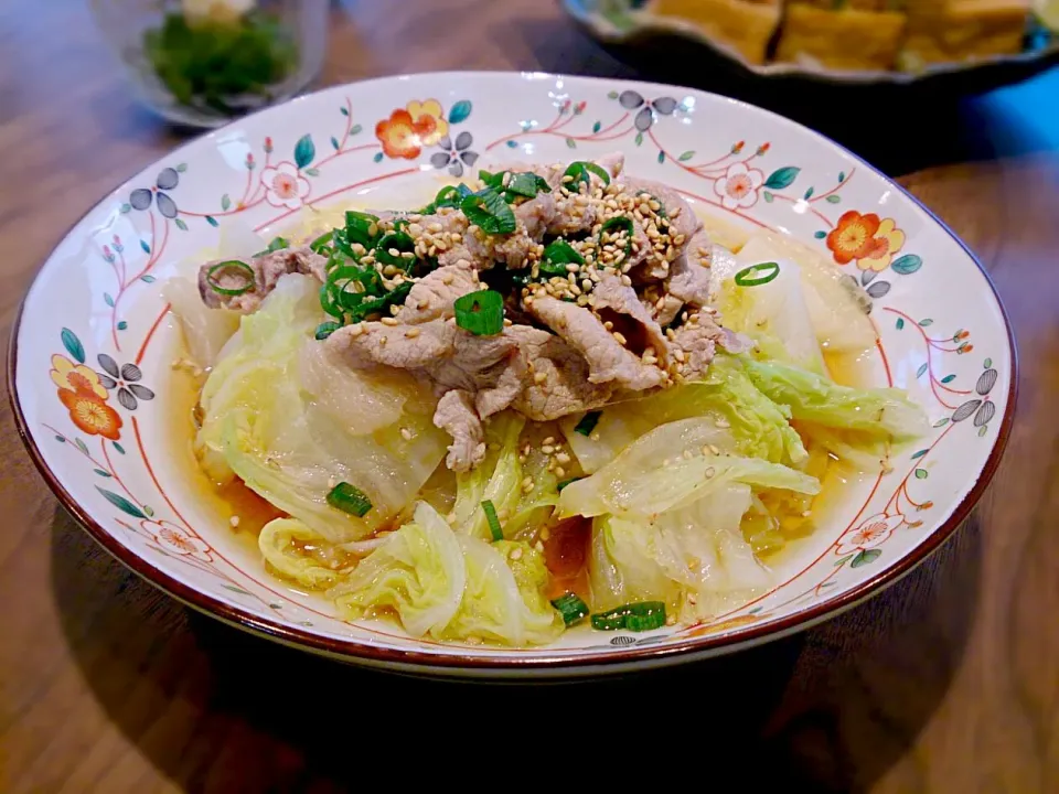 白菜と豚肉のぽん酢浸し|古尾谷りかこさん