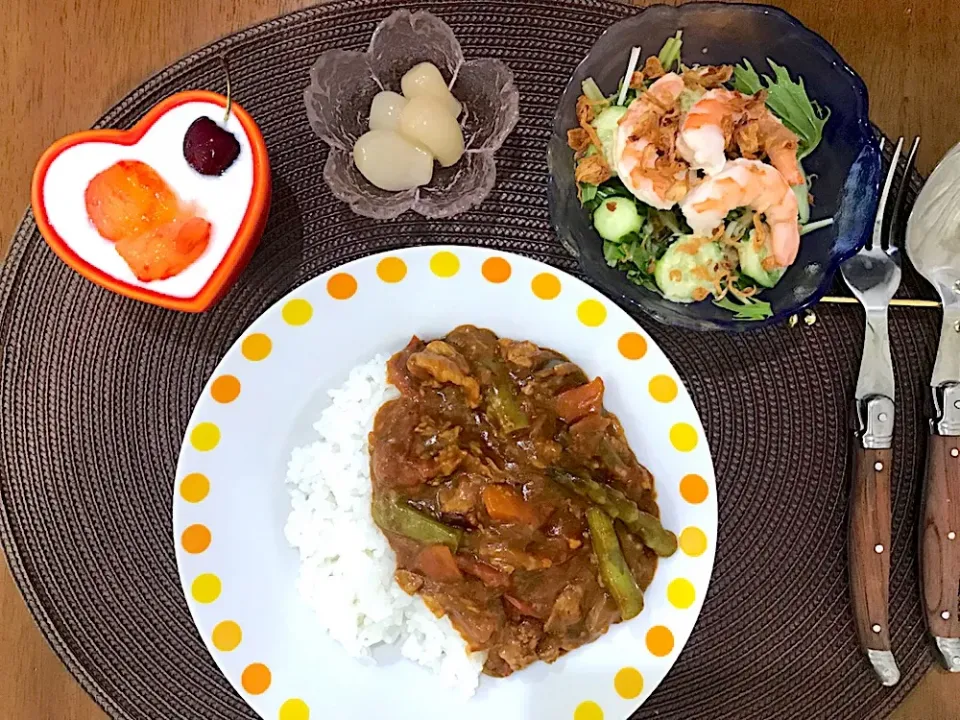 トマトチーズカレーセット|ゆうかさんさん