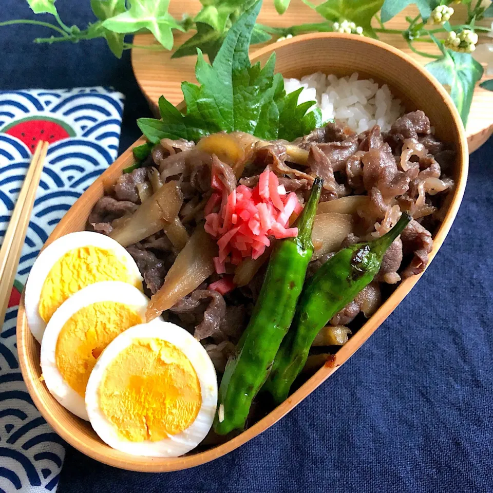 牛ごぼうのしぐれ煮弁当|あここさん