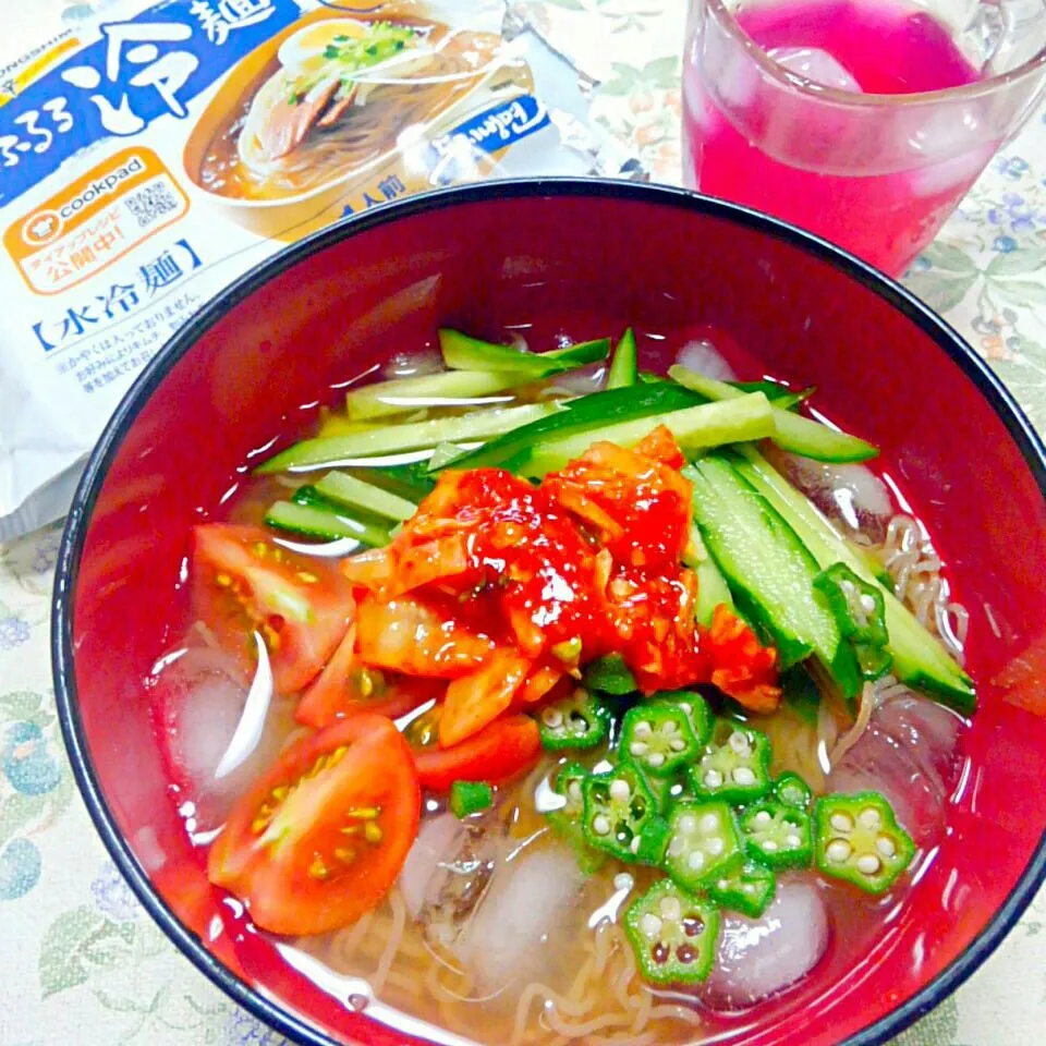 氷たっぷり水冷麺☆ふるる冷麺　毎日暑すぎる😝|うたかた。さん