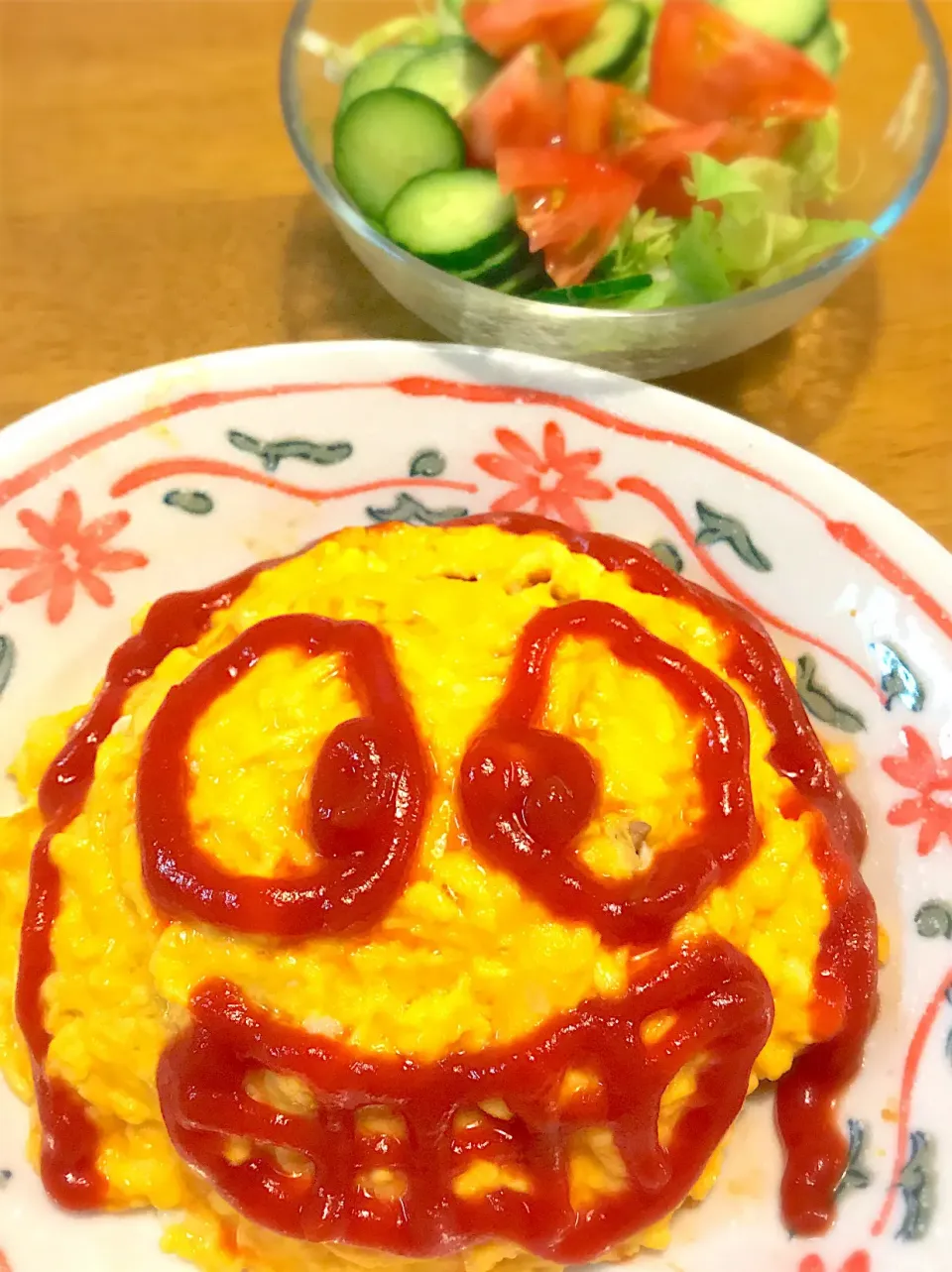 Snapdishの料理写真:❤︎あっちゃんのキモカワ⁈ふわとろオムライス❤︎|あっちゃんさん