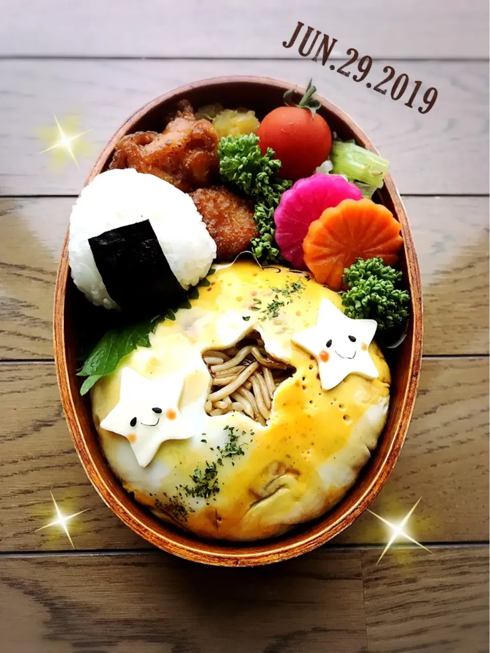 #オムソバ弁当  💕
 #七夕弁当   #星|_emi_48.0517さん