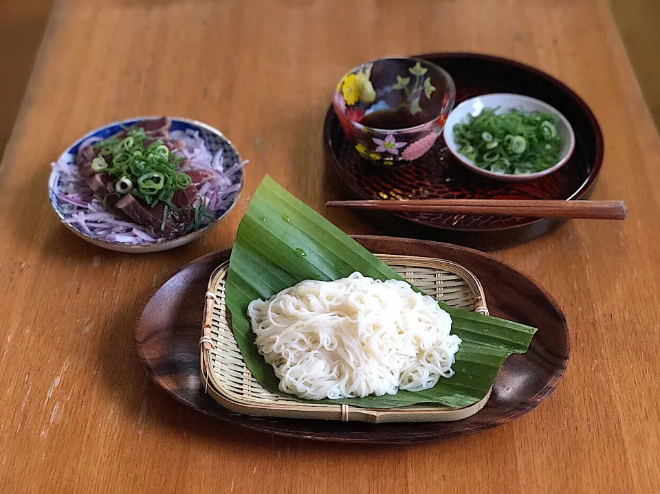 お素麺とタタキ。|Imanaka Yukikoさん