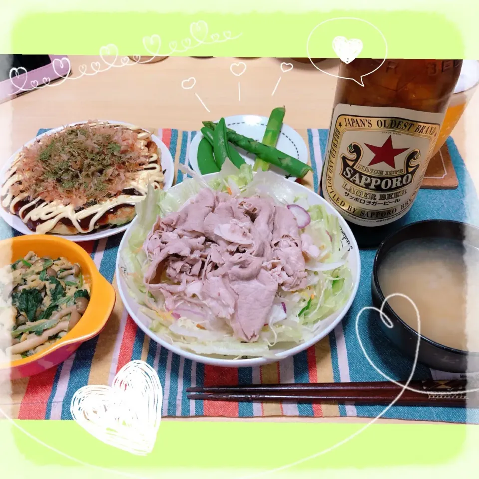 Snapdishの料理写真:６／３０ ｓｕｎ
晩ごはん🍴＊○°|rinaronarさん