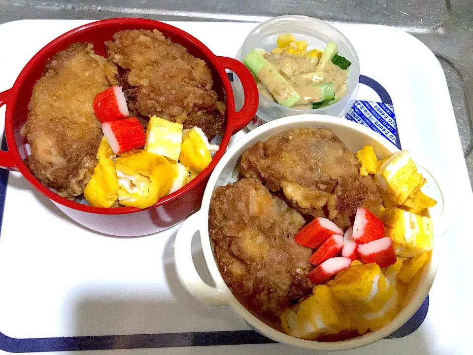 唐揚げ3色？丼お弁当。|こーやさん