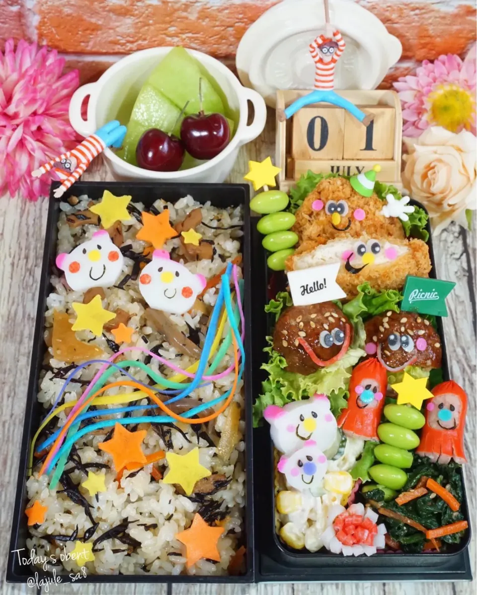 七夕✩*.ﾟ‬ っぽく 天の川𓂃 ぉ弁当|La-Jule Sa8さん