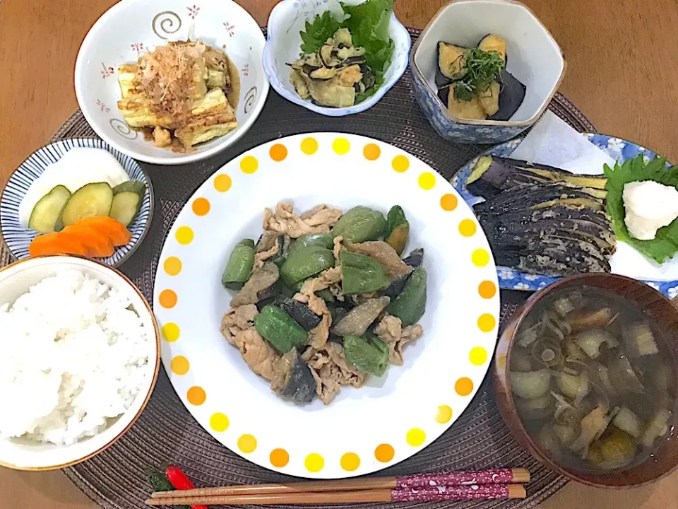 Snapdishの料理写真:茄子づくし定食|ゆうかさんさん