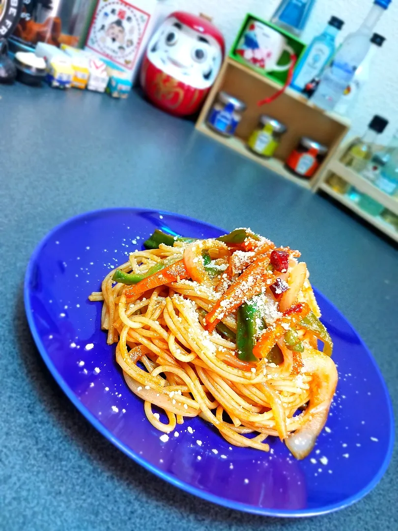 冷蔵庫にある野菜でナポリタン🍝|masaki .fさん