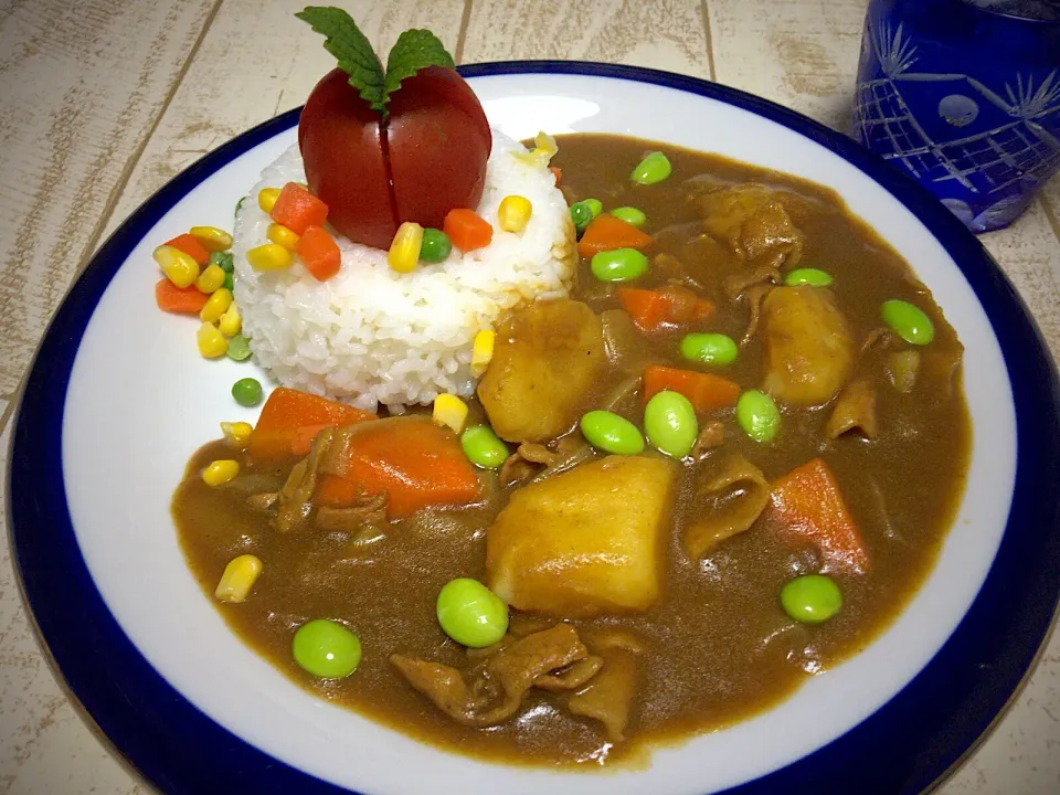 今日の男飯絆(･w･)久しぶりに作ったカレー甘口...♪*ﾟ|ひーちゃんさん