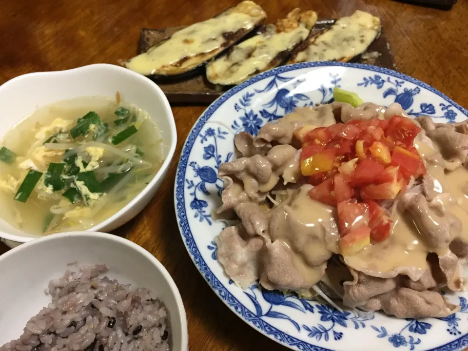 冷しゃぶサラダと諸々のお夕飯♪|さんだーさん