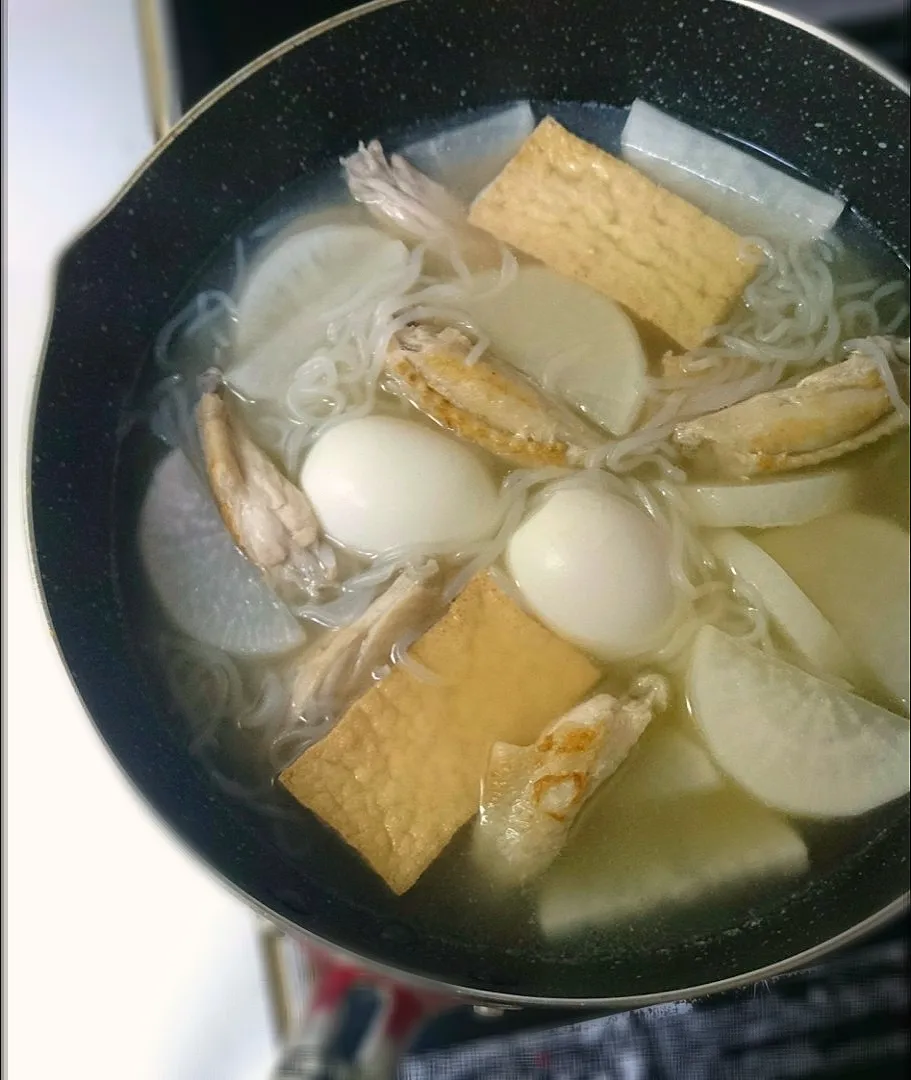 手羽中のおでん風煮物|まりおさん