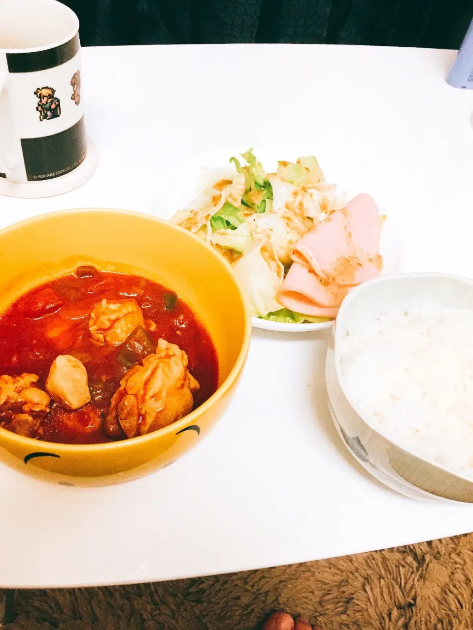 Snapdishの料理写真:鶏肉トマト缶煮込みスープ|ゆうさん