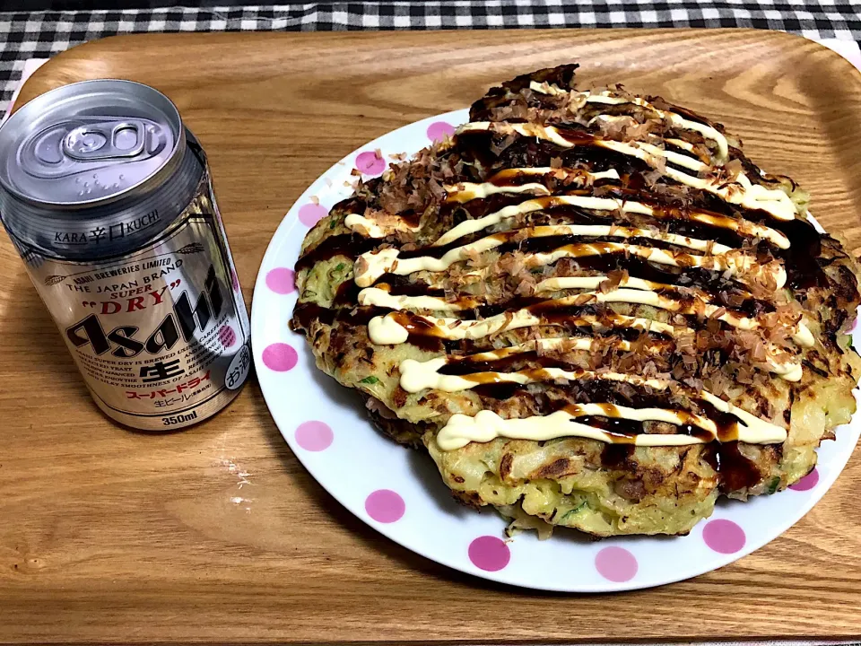 今日の夕食
☆お好み焼き
☆ビール🍺|まぁたんさん