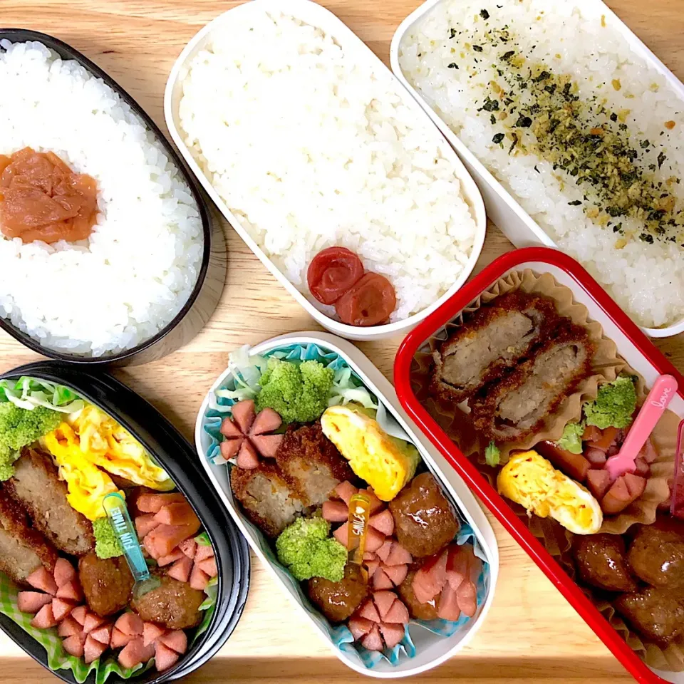 高２女子と社会人男子二人分お弁当☆

 #お弁当 
 #ナッツアレルギー 
 #牛乳アレルギー|とんちゃさん