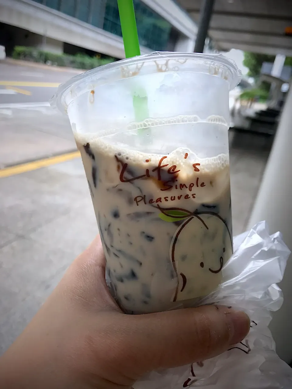 soya milk with grass jelly|hweeyhさん