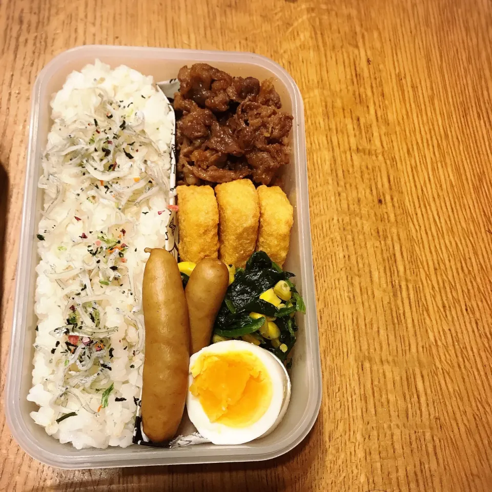 Snapdishの料理写真:高校生息子弁当7月4日|hatabowwyomeさん