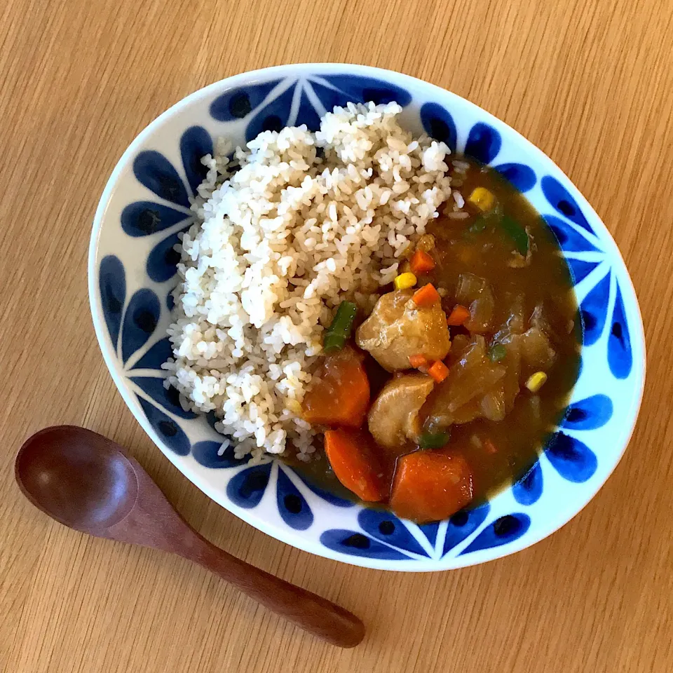 Snapdishの料理写真:週二でカレー。息子の野菜食す用。晩ごはん。|しゅうとうさんさん