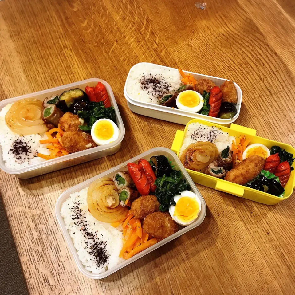 Snapdishの料理写真:家族弁当6月11日|hatabowwyomeさん