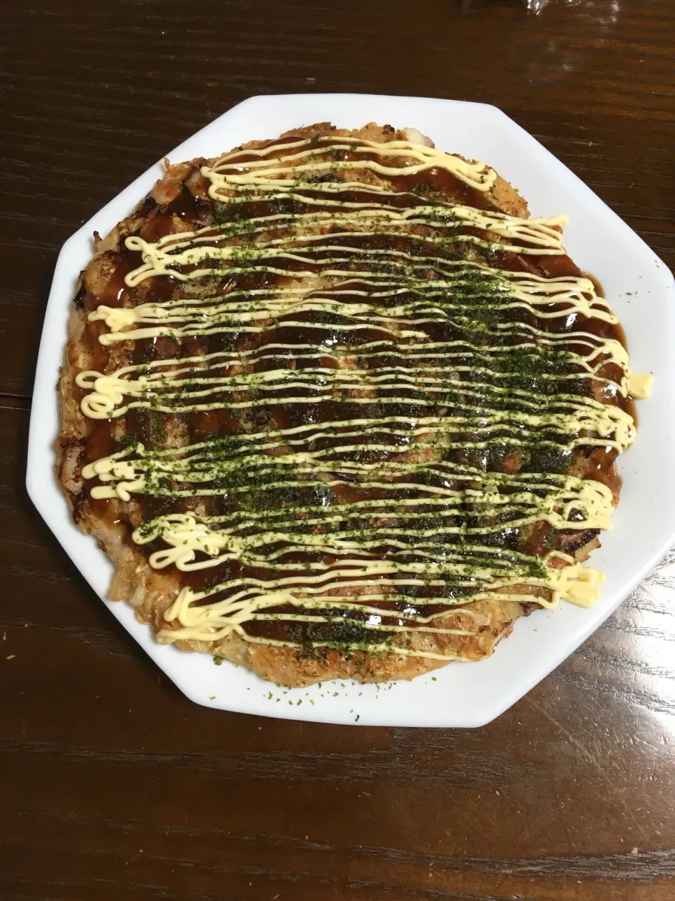 タコがたくさん🐙フライパンdeお好み焼き風たこ焼き|TOMOさん