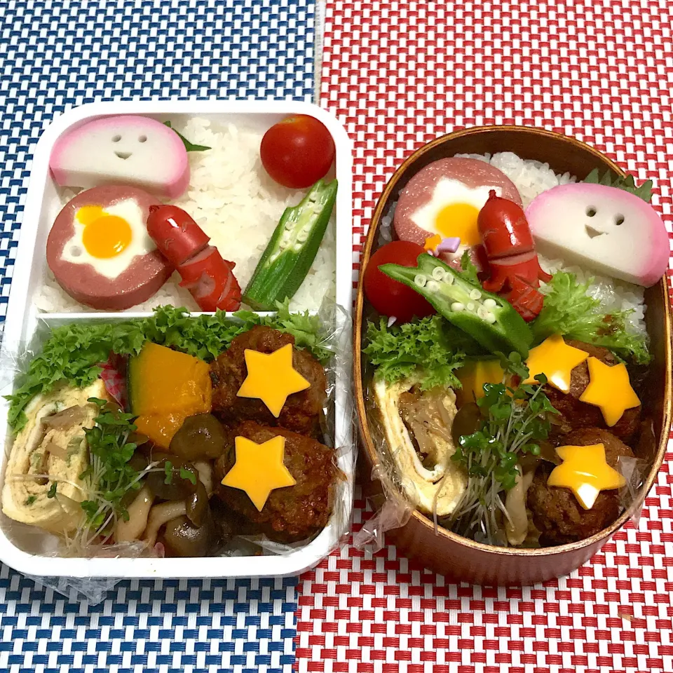 Snapdishの料理写真:2019年7月5日 ムスコ&オレ弁当♪|クッキングおやぢさん