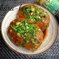 めっちゃジューシー♪ご飯が進む!照り照り甘辛茄子バーグ