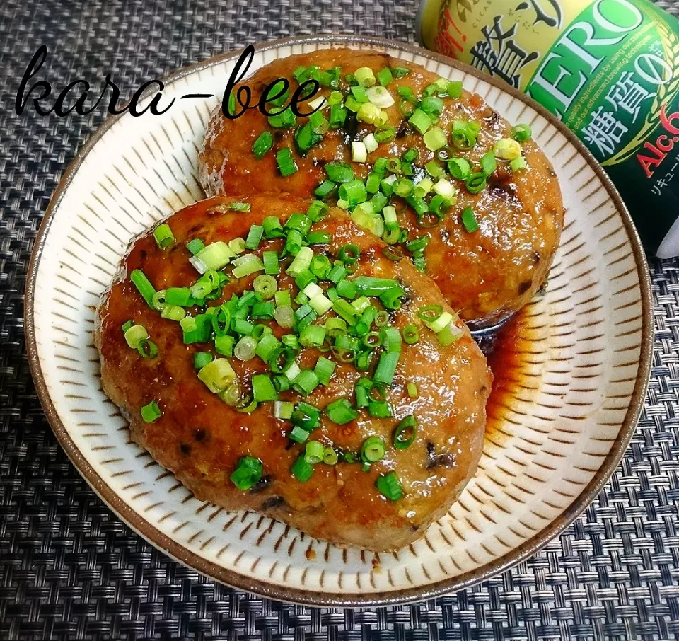 めっちゃジューシー♪ご飯が進む!照り照り甘辛茄子バーグ|からあげビールさん