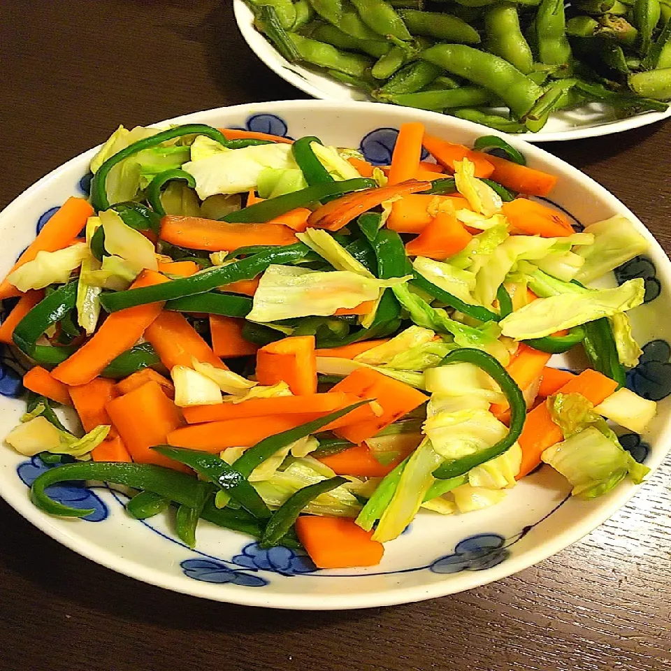 Snapdishの料理写真:息子くんの野菜いため|Rieさん