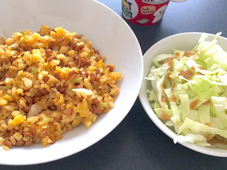 Snapdishの料理写真:納豆チャーハン|ねこぜさん