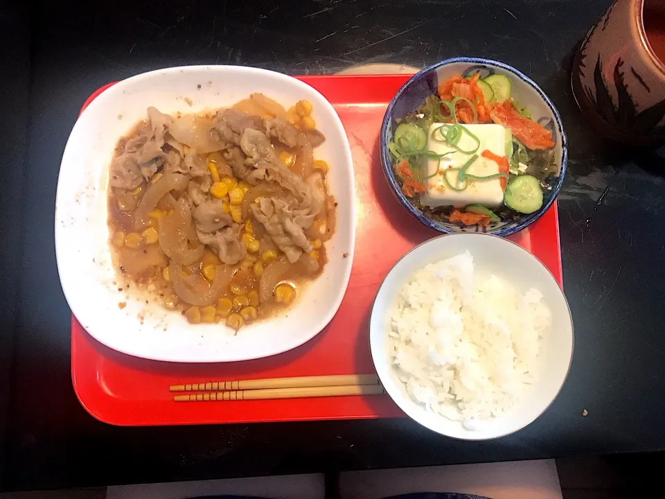 昨日の残り物朝昼ごはん|がみさん