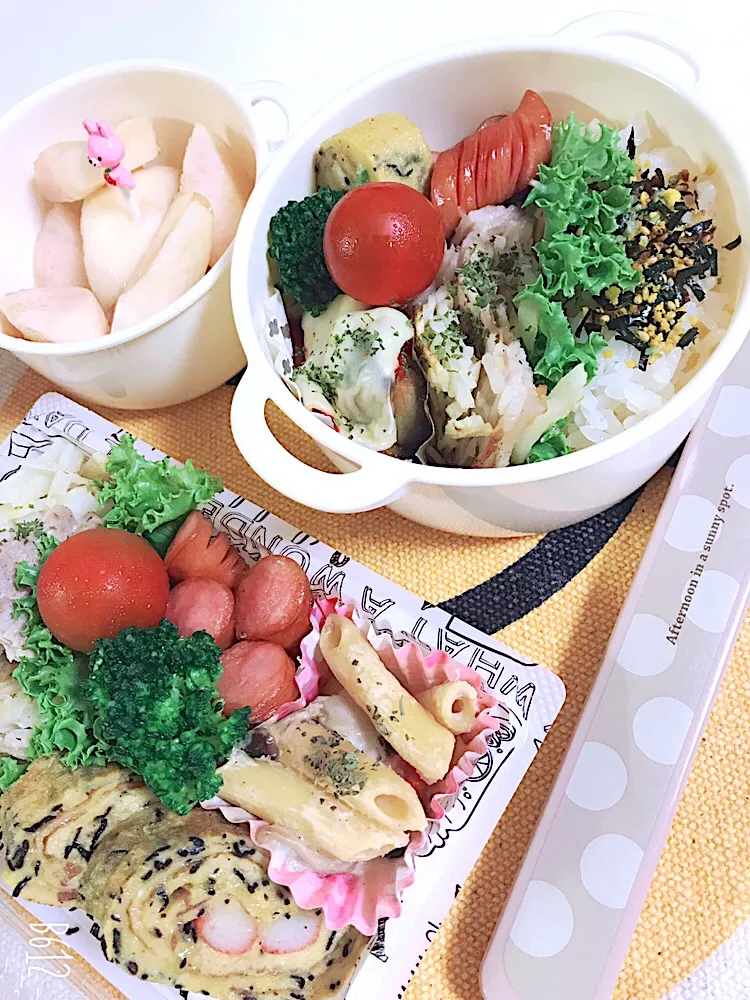 部活弁当🍱
愛妻弁当🍱
ダブルで😋😋😋
 #手作り弁当  #手作り|ゆきさん