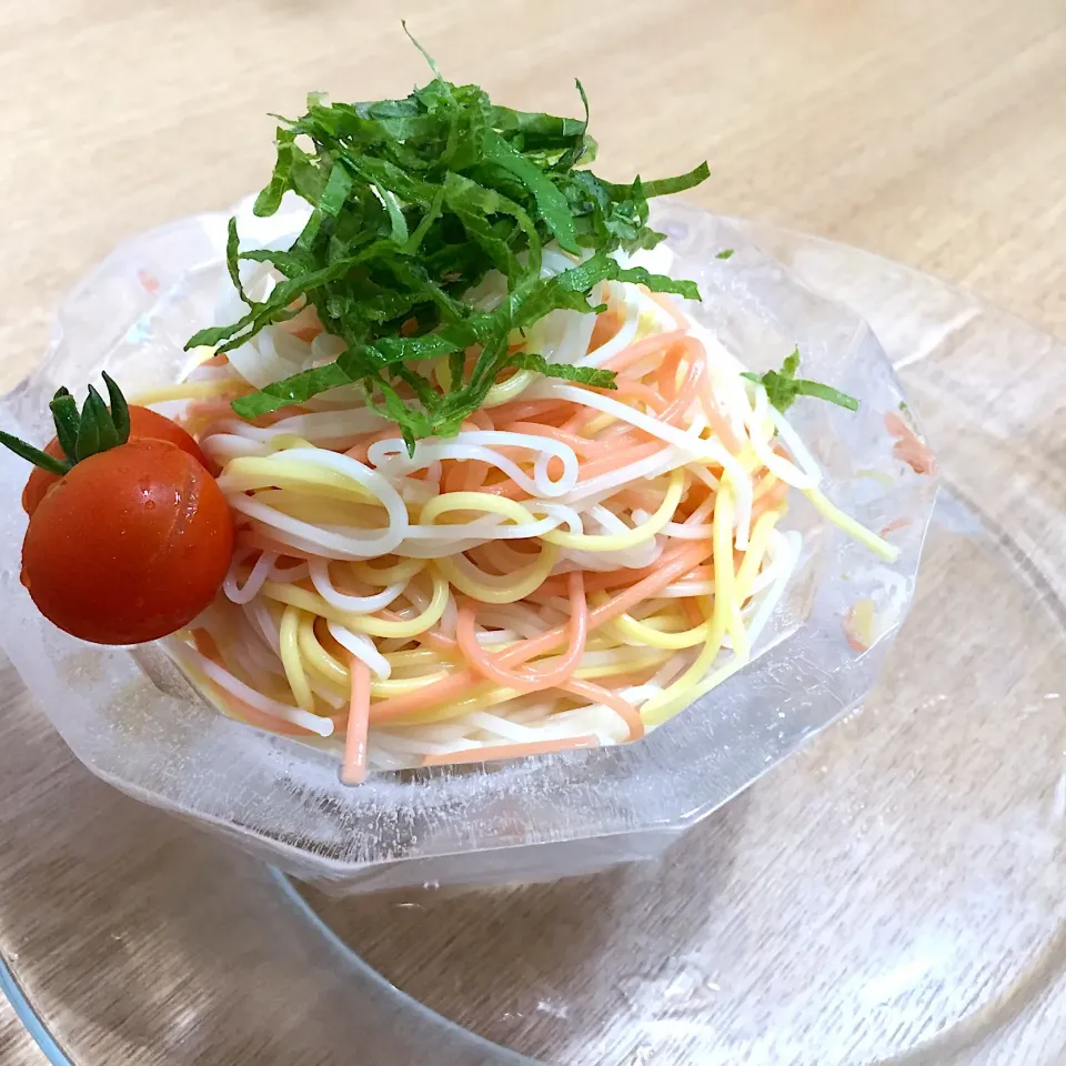 氷の器で七夕素麺☆|あやさん