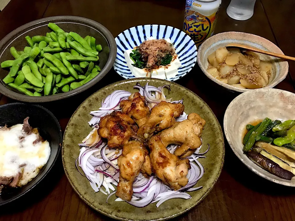 2019.7.7 鶏手羽元の酸っぱ煮🍻🍻🍻|ゆみずさん