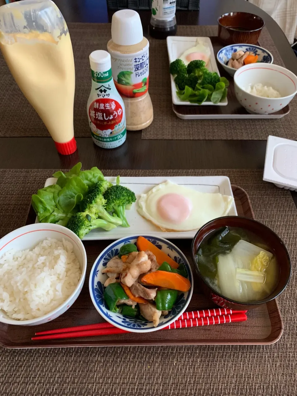 頑張らない普通のご飯☆7/8朝ごはん
＊今日の札幌→☀️最高25度風弱し
    絶好の洗濯日和です👕👖☀✨
#朝ごはん#定食#糖質制限中 #1型🔰 
    
食べ物に感謝🙏ご馳走様でした🙏|あきさん