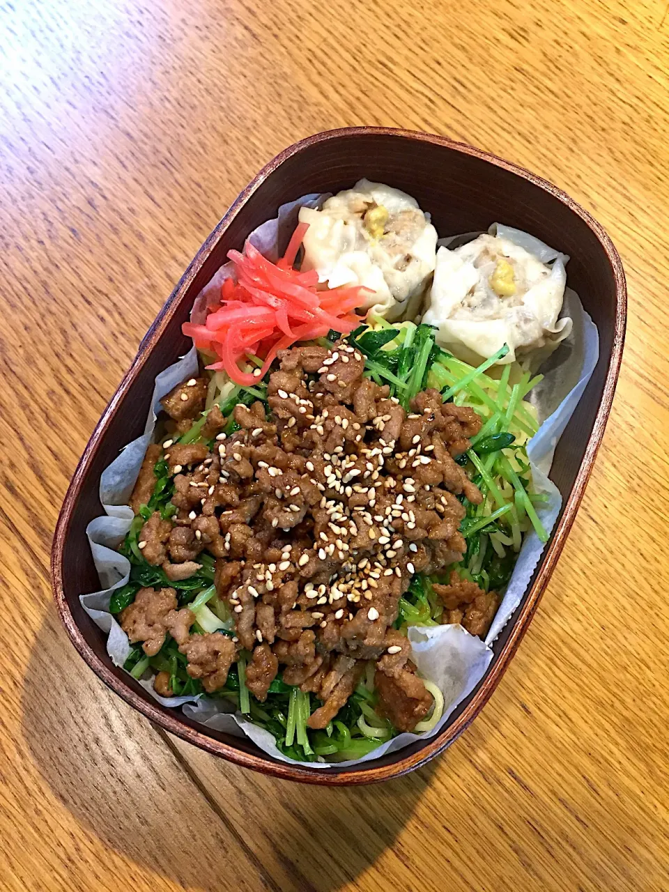 DK弁当  汁なし坦々麺 #わっぱ弁当|まつださんさん