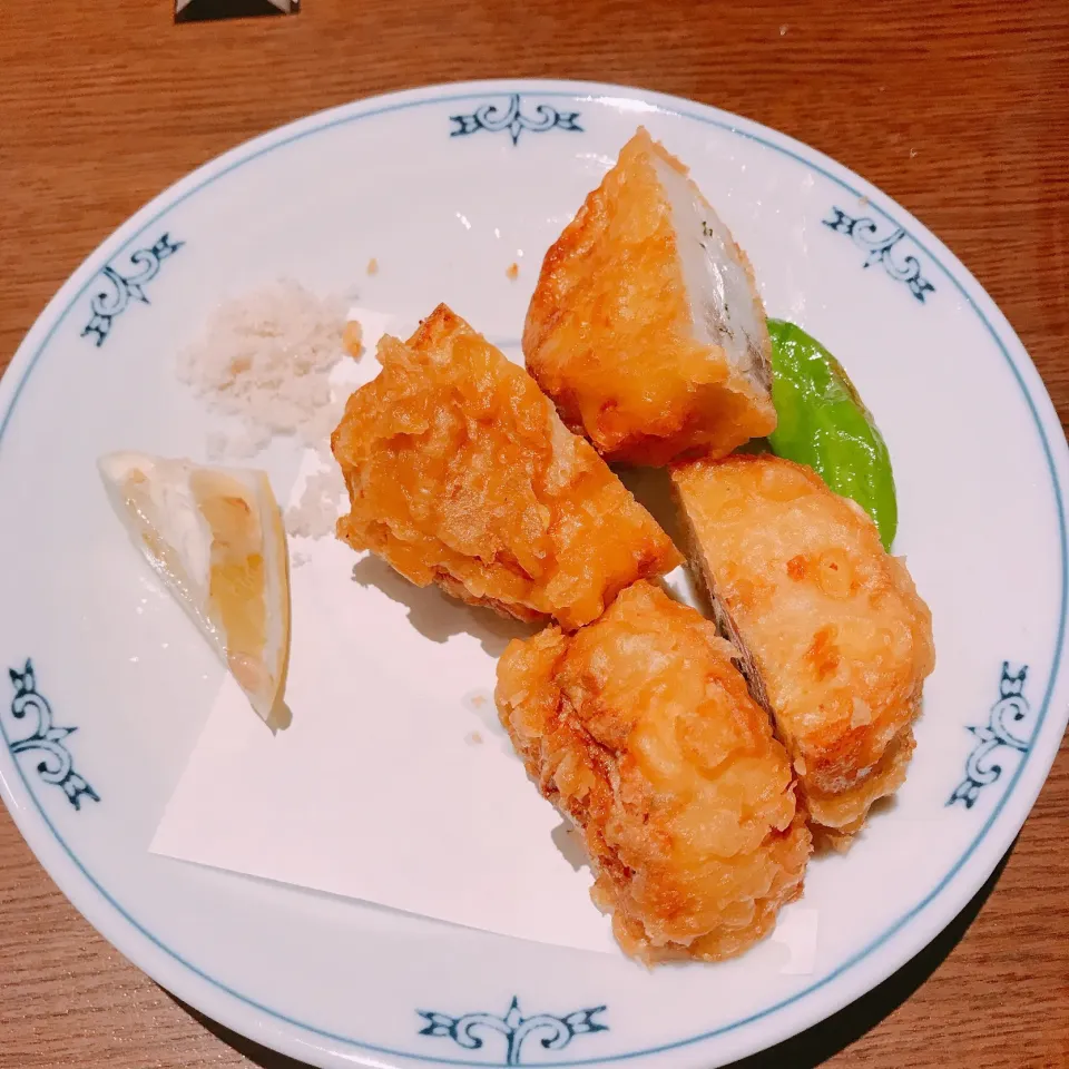 Snapdishの料理写真:蓮根のはさみ揚げ|ちゃみこさん