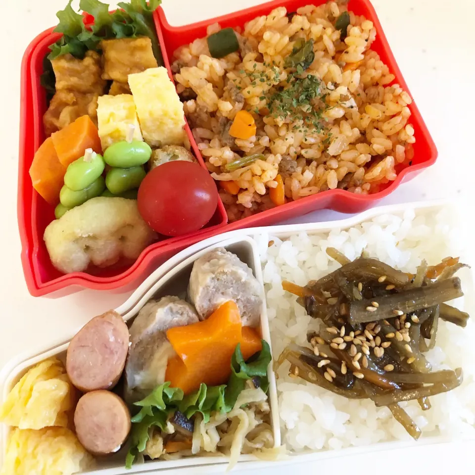 Snapdishの料理写真:2019.7.8保育園弁当|1oryさん