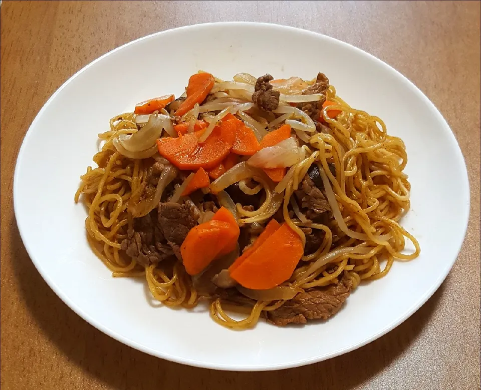 ド根性スープの具からの焼きそば|ナナさん