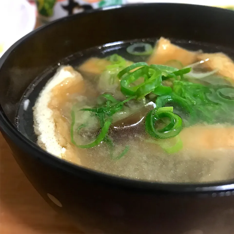 お茄子とお揚げのお味噌汁꒰๑•௰•๑꒱❤|さくらさん