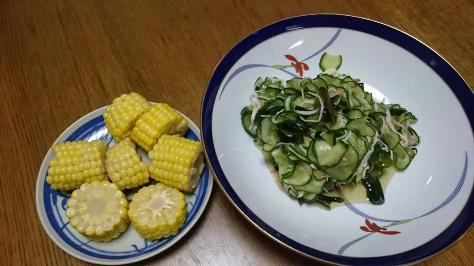 とうもろこし、きゅうりの酢の物|Akiko Nakamotoさん